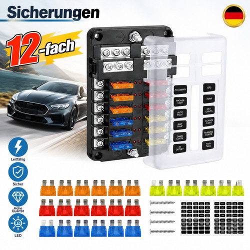 Sicherungsblock fach - sicherungsblock, 12-fach