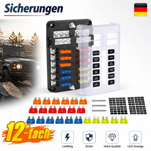 Sicherungsblock wege led - 12-wege,