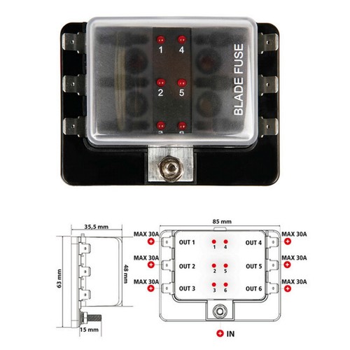 Sicherungsblock 12v 24v - sicherungsblock,